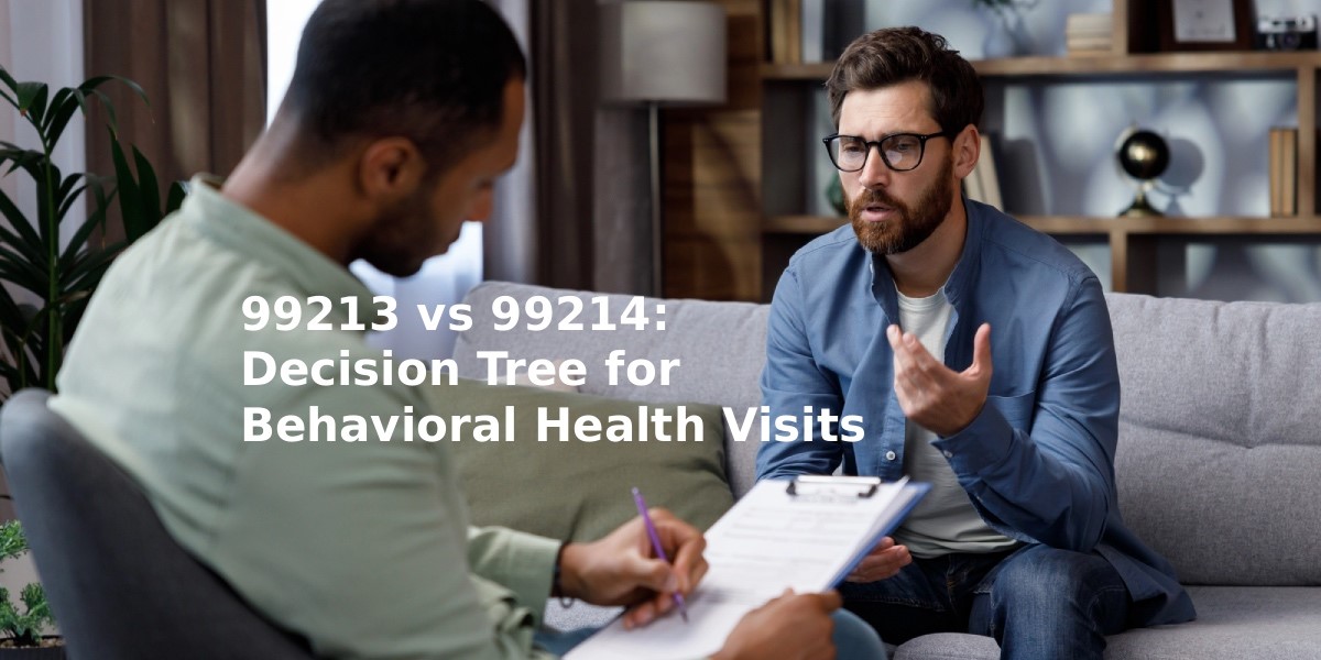 99213 vs 99214 Decision Tree for Behavioral Health Visits